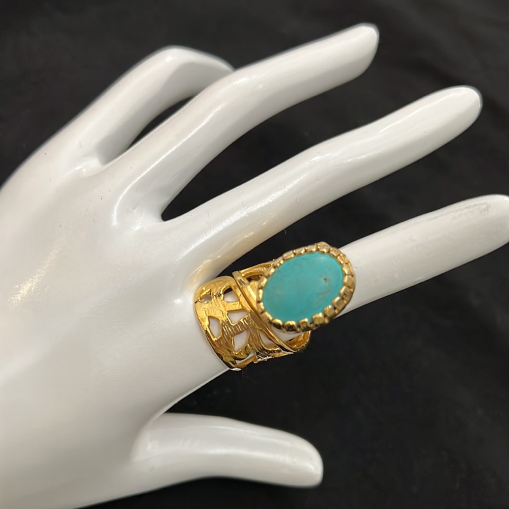 Turquoise Adjustable ring - Picture 2 of 11